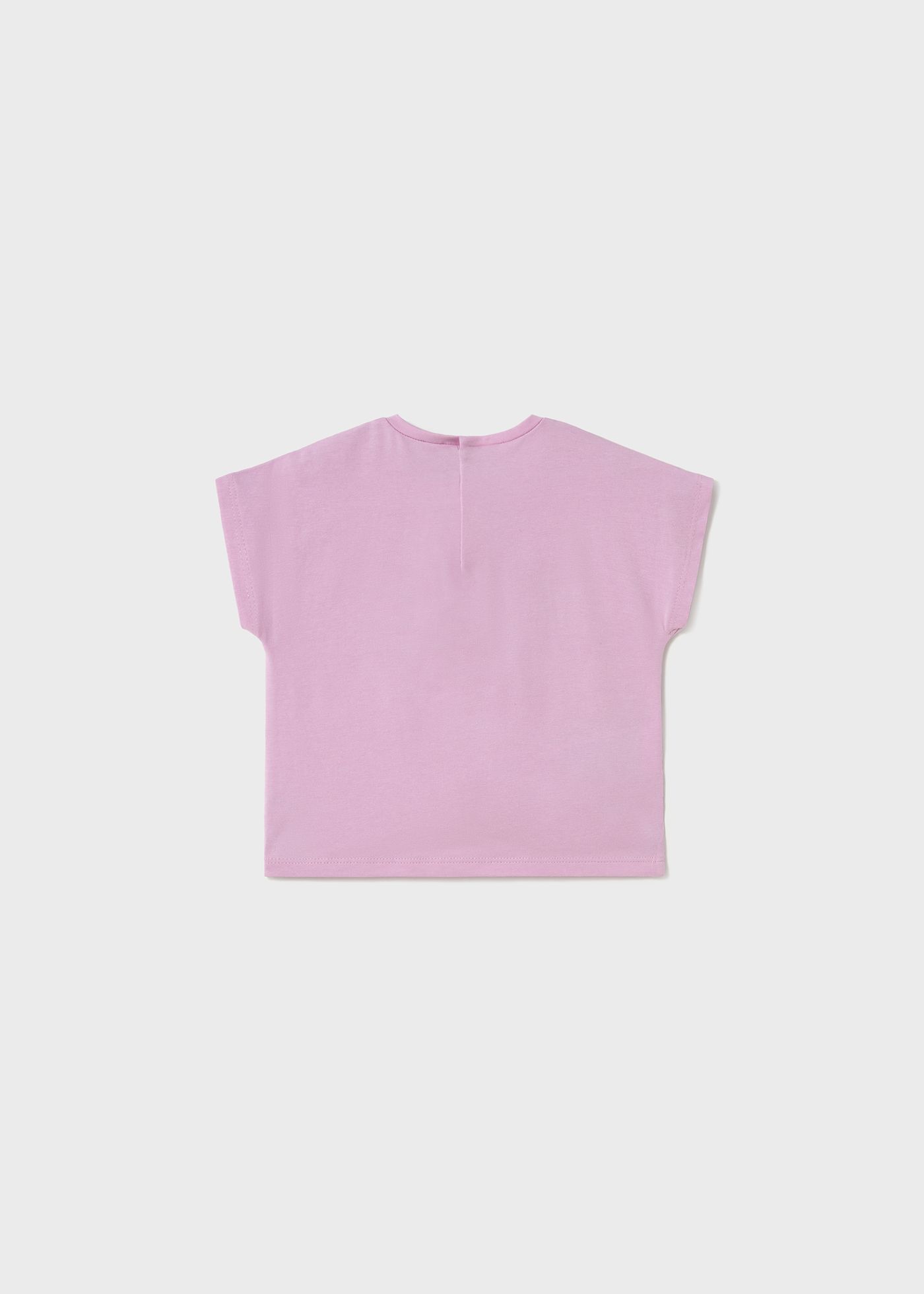 Camiseta m/c apliques crochet