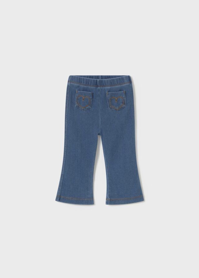 Leggings flared knitted denim