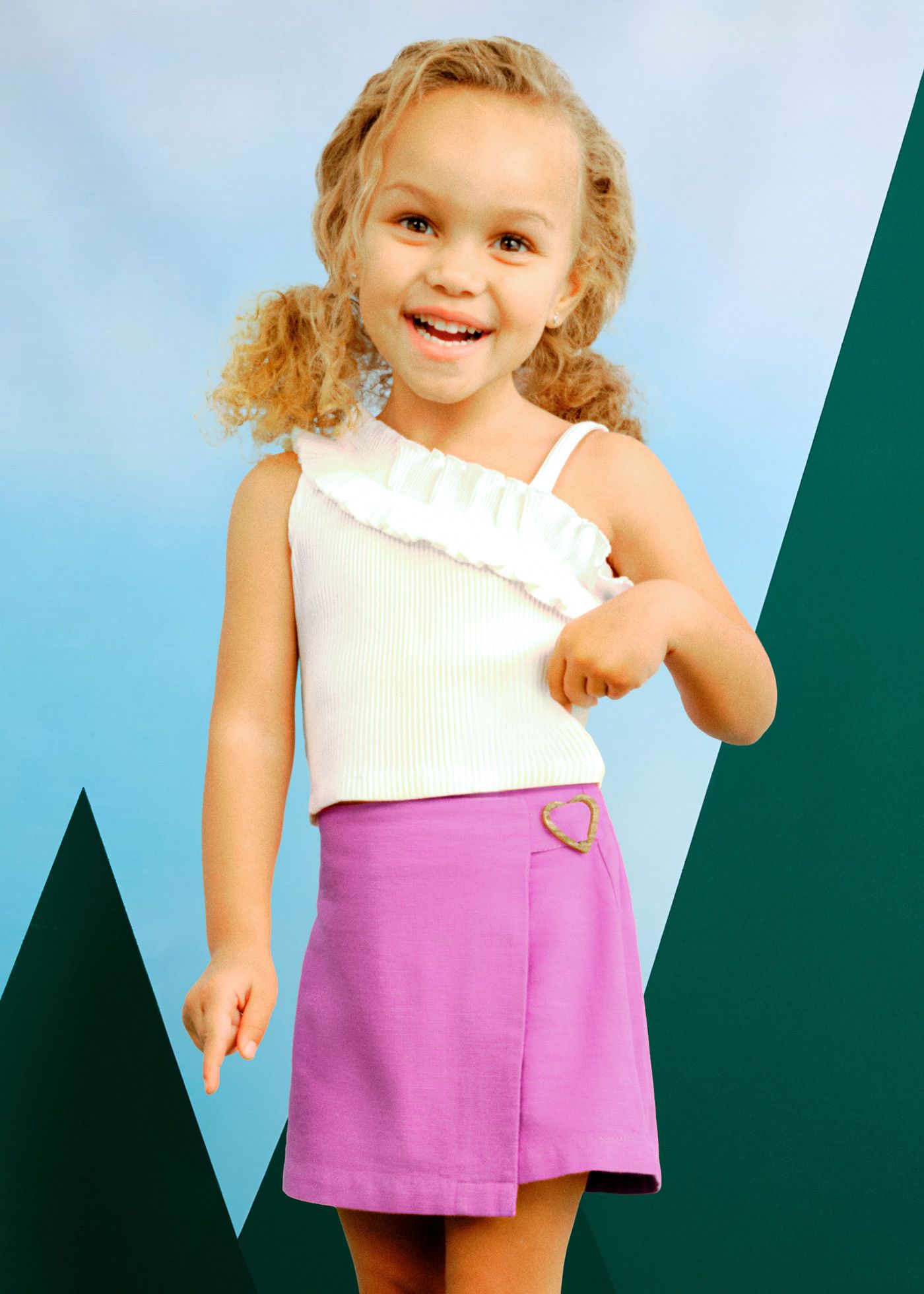 Falda pantalon hebilla