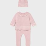 Conj. polaina y gorro tricot