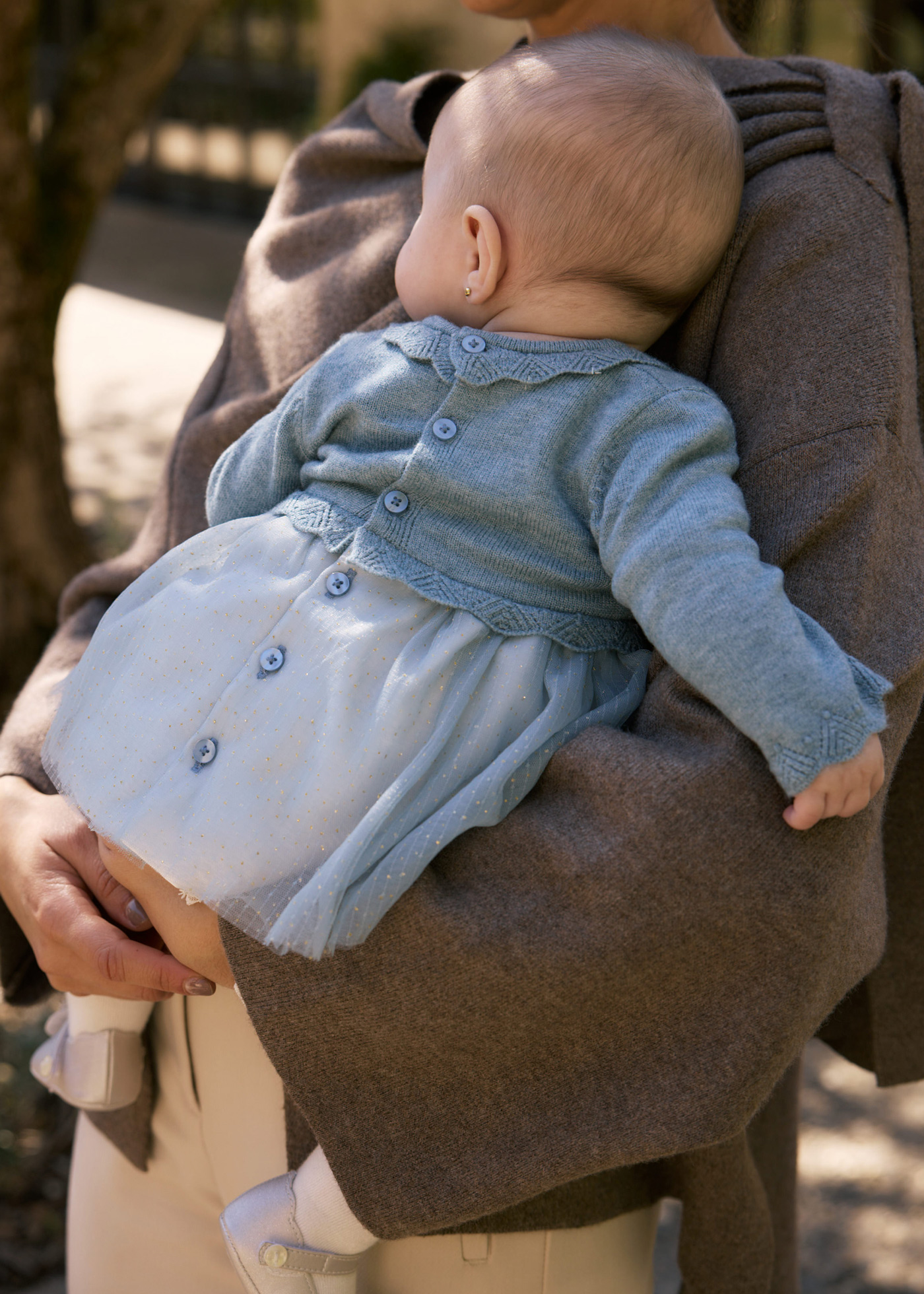 Vestido tricot y tul