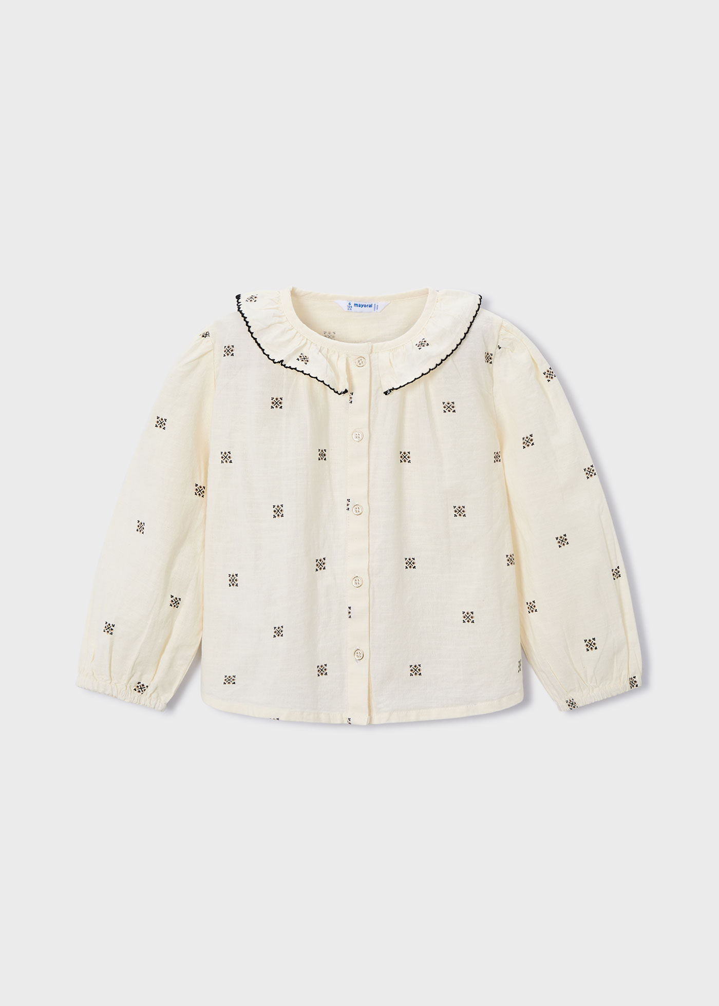 Blusa cuello estampado