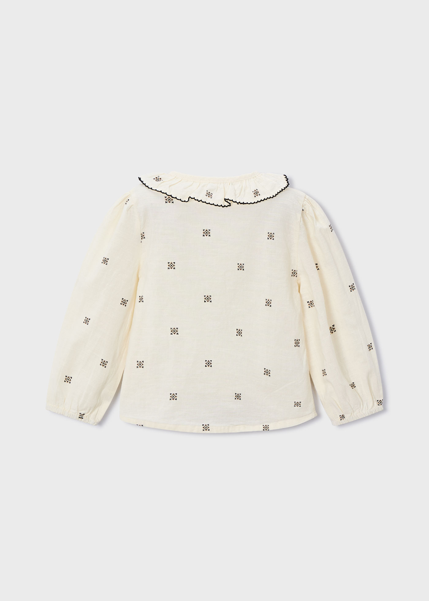 Blusa cuello estampado