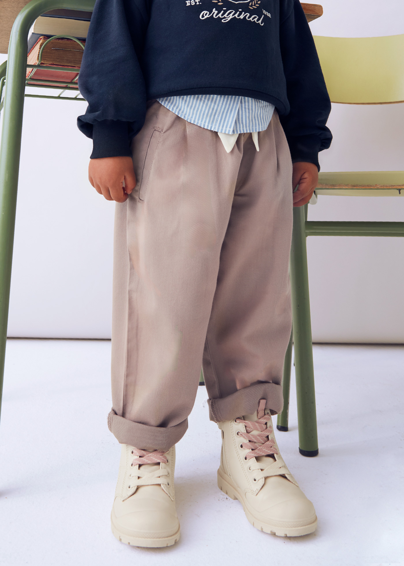 Pantalon fluido paperbag