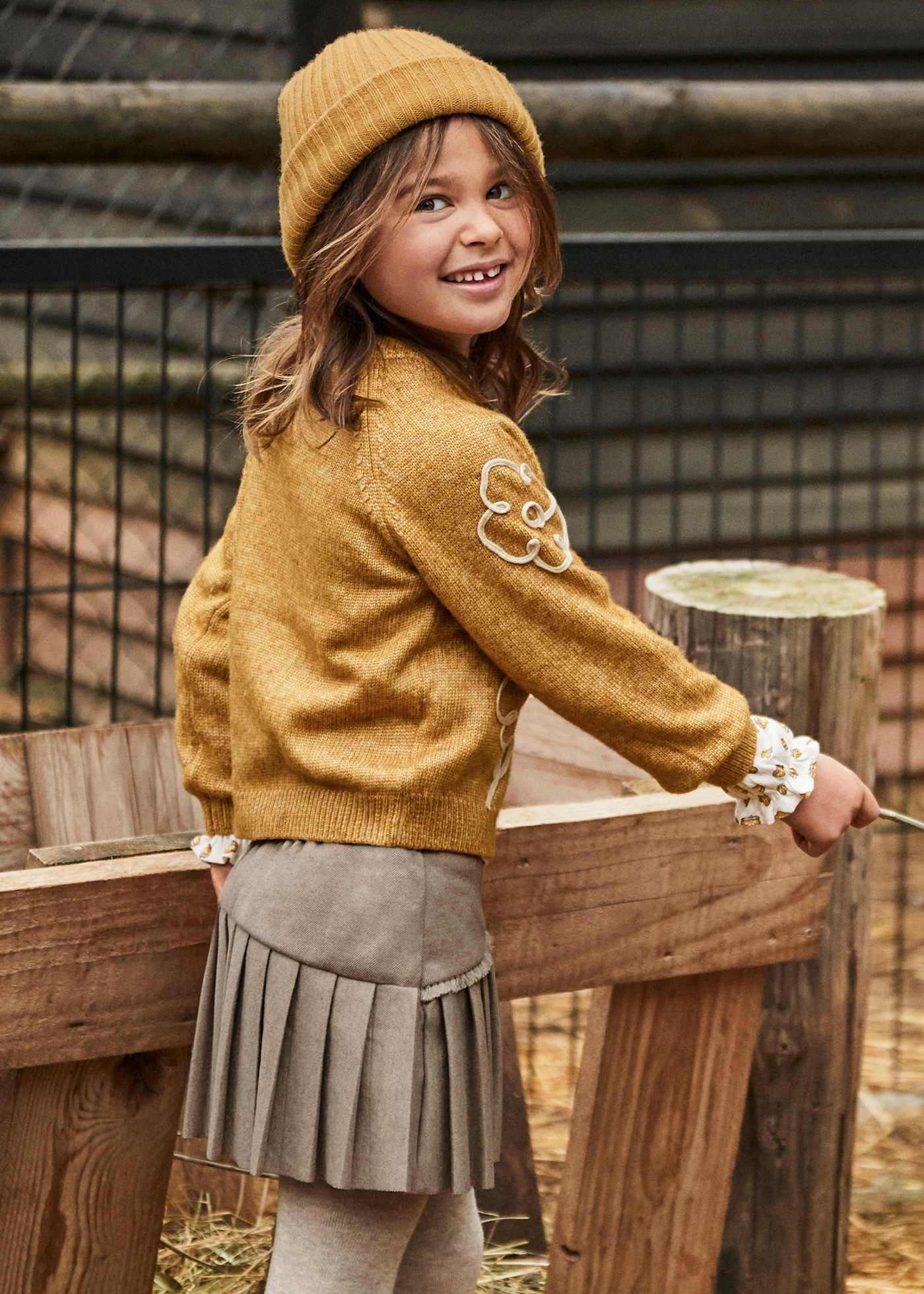 Falda pantalon punto plisada