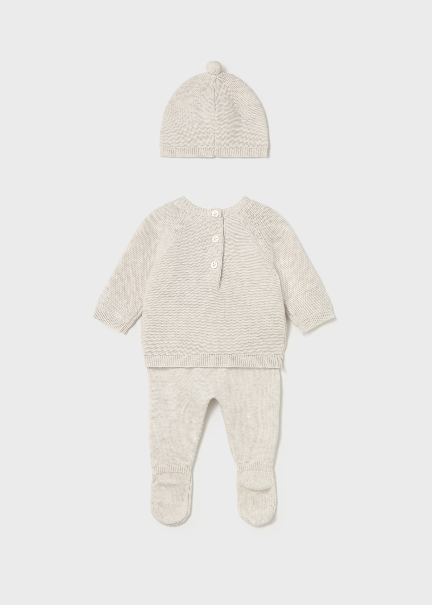 Conj. polaina y gorro tricot