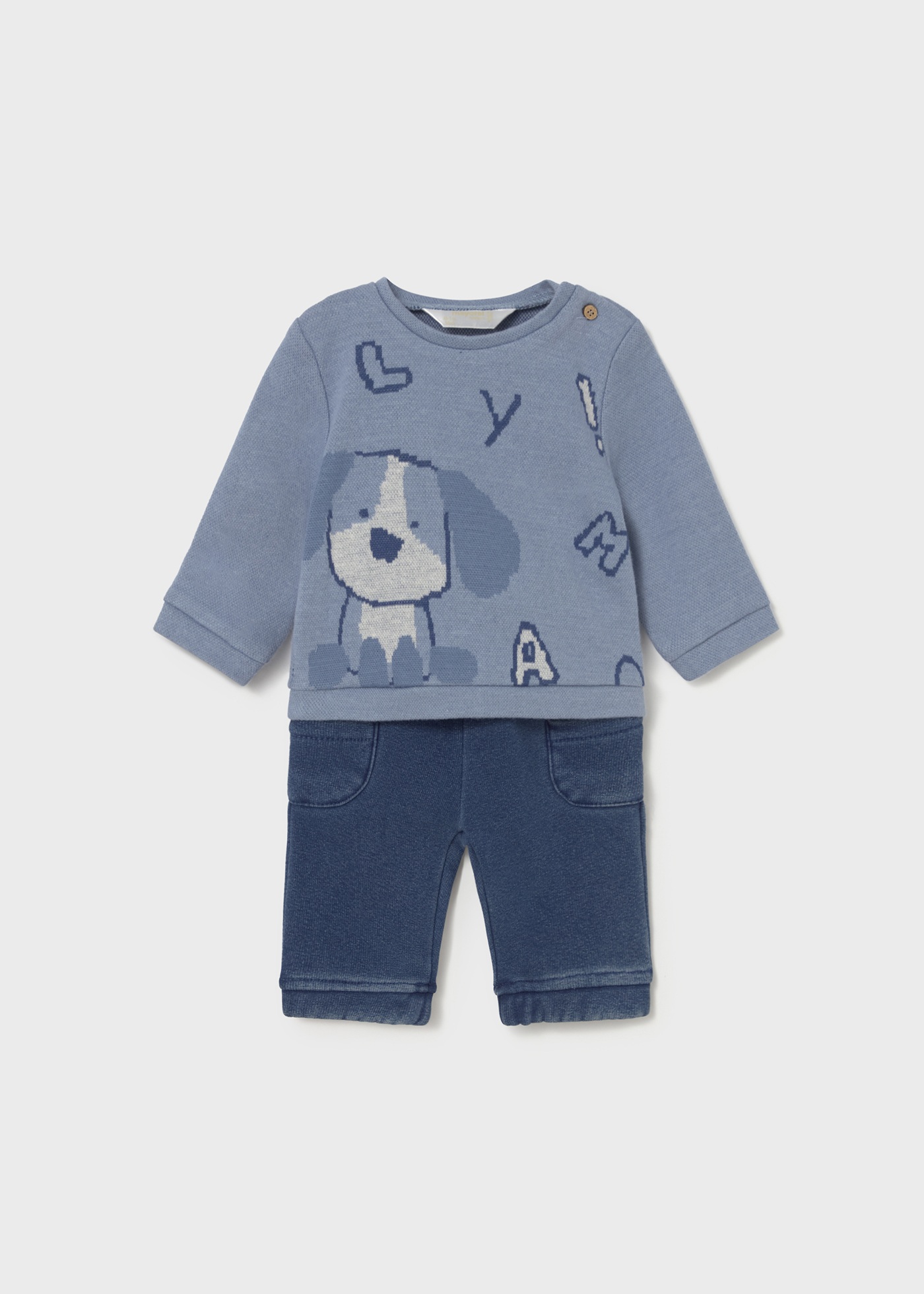 Conj. pantalon largo jacquard