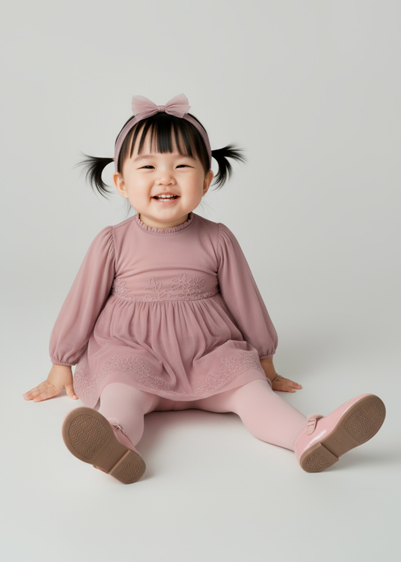 Vestido ceremonia tul bordado