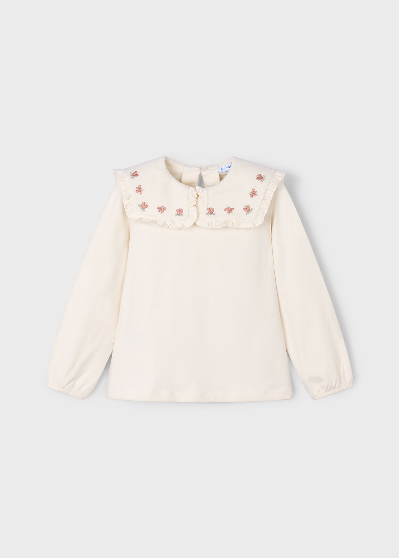 Blusa punto cuello volantes