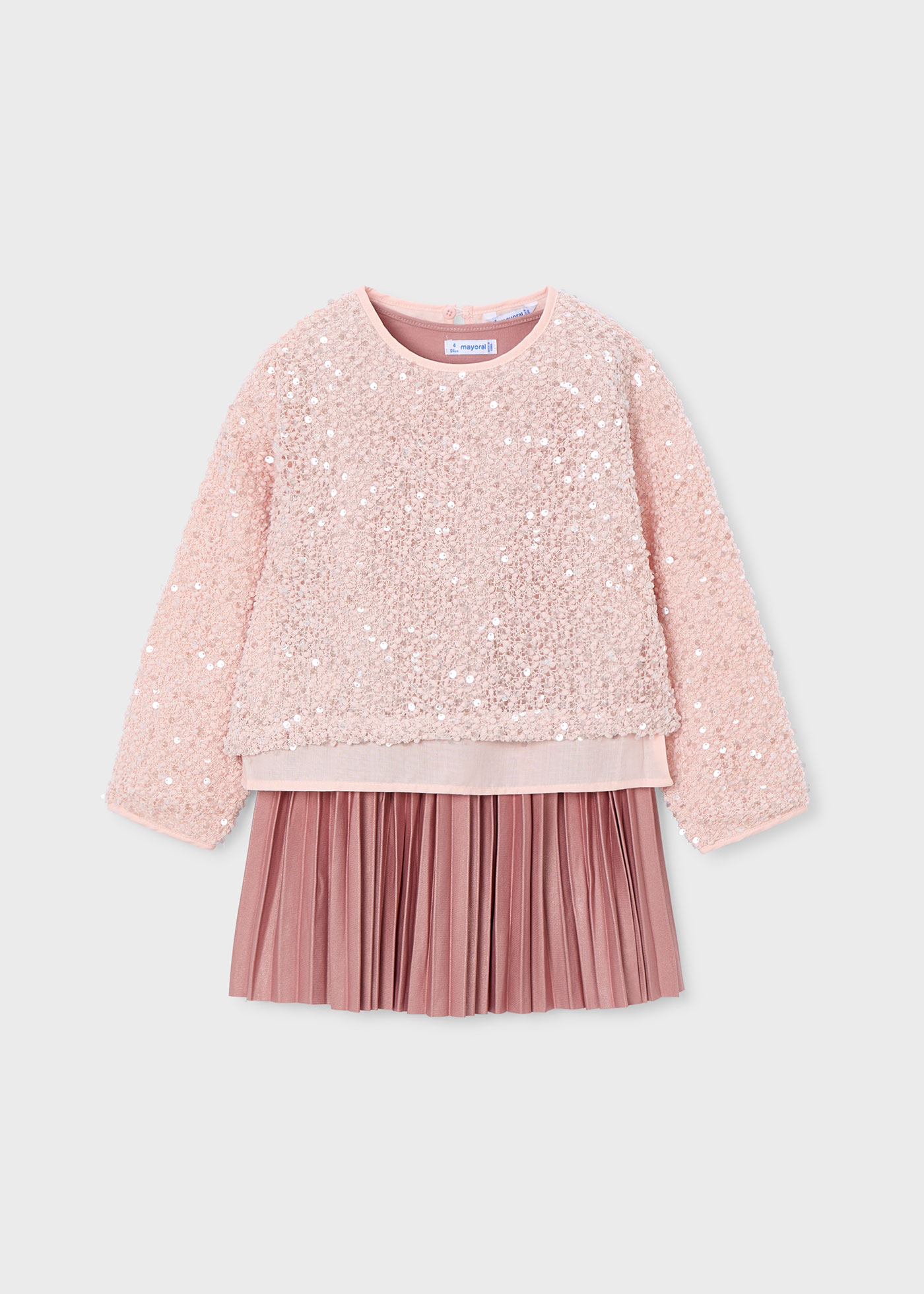 Vestido combinado lentejuelas