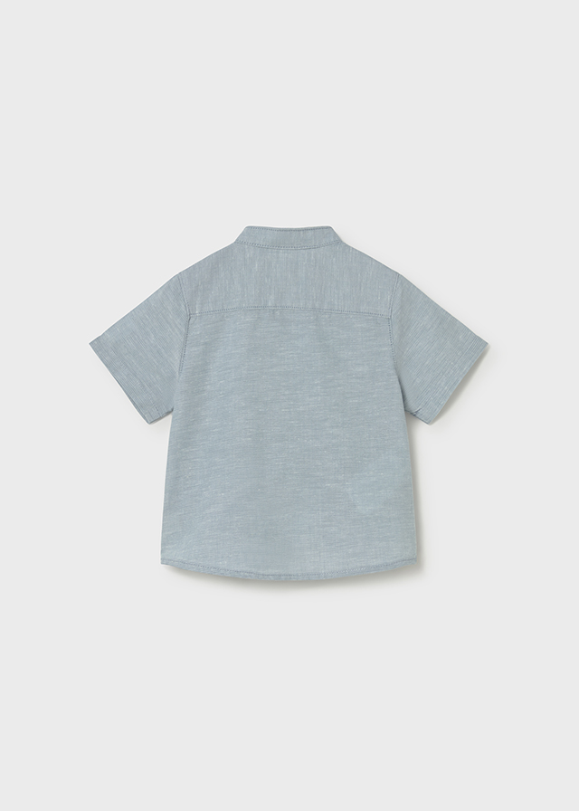 Camisa m/c lino cuello mao