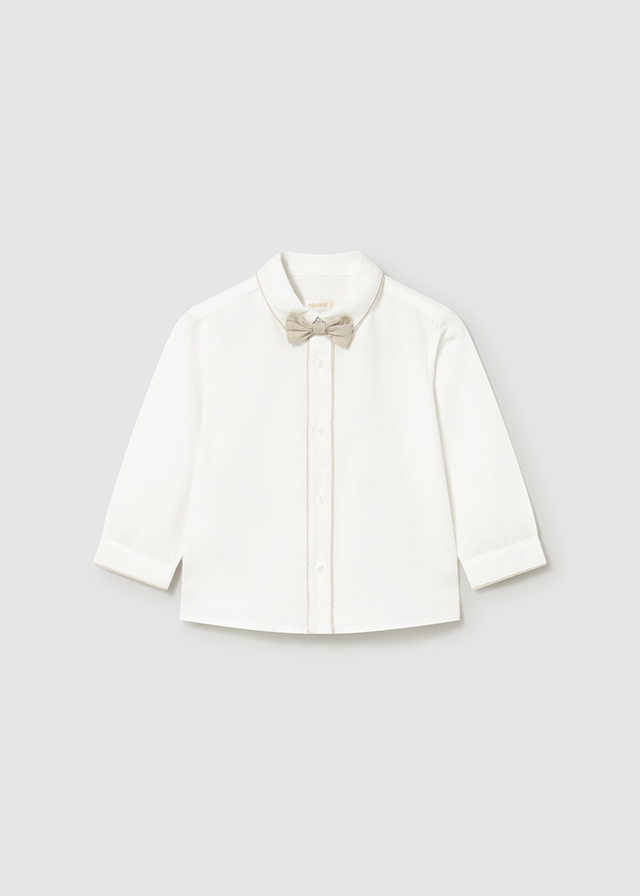 Camisa m/l lino cuello mao