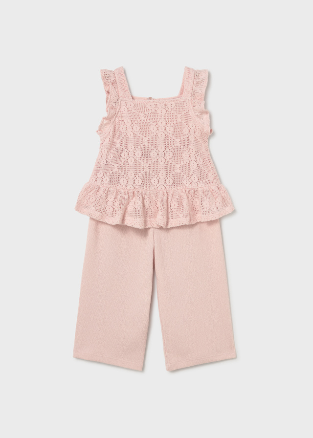 Conj. pantalon largo combinado