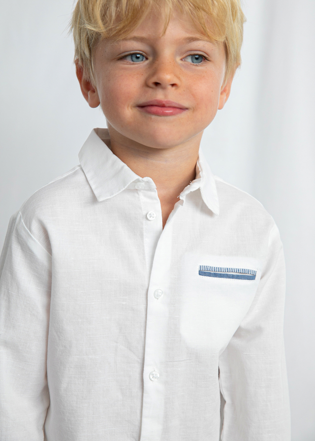 Camisa m/l lino vestir