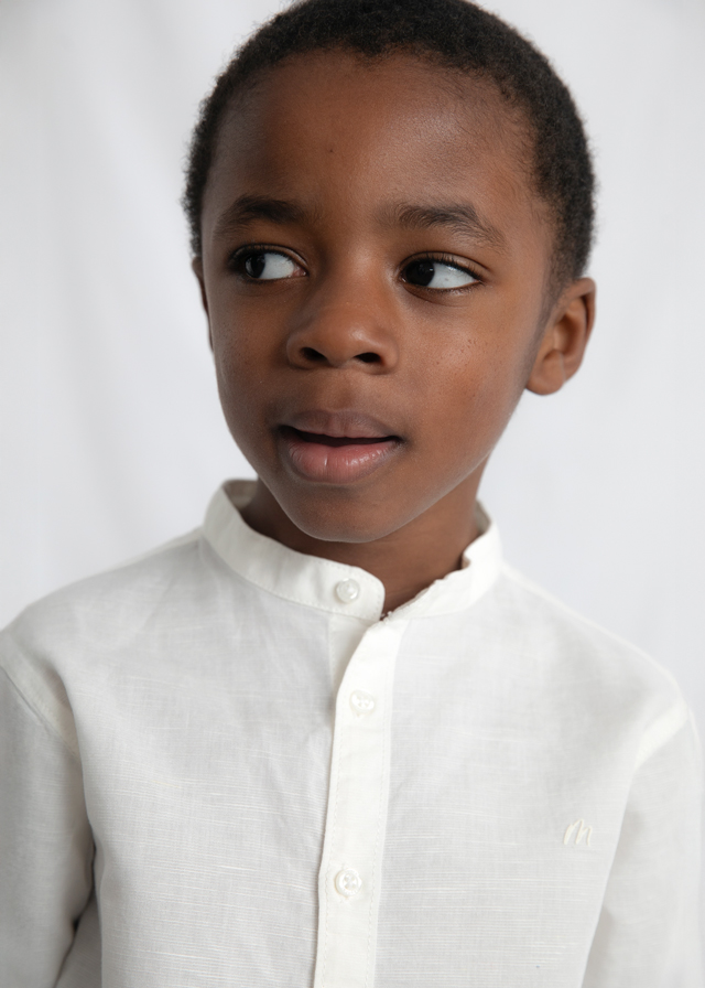 Camisa m/l cuello mao lino