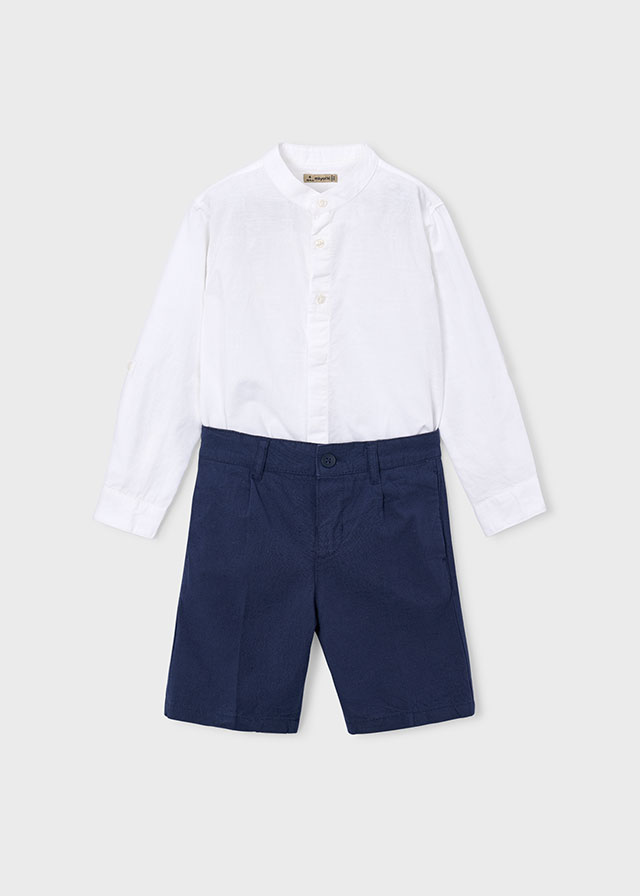 Conj. bermuda lino suiting