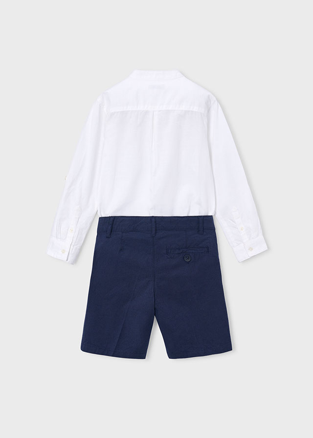 Conj. bermuda lino suiting