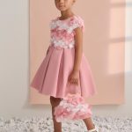 Vestido gasa flores 3d