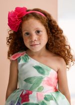 Vestido monofilamento estampa.