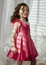 Vestido mikado asimetrico - Imagen 2