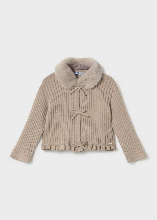 Rebeca tricot cuello pelo