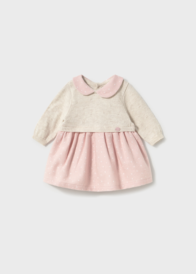 Vestido tricot combinado