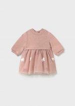 Vestido combinado tul
