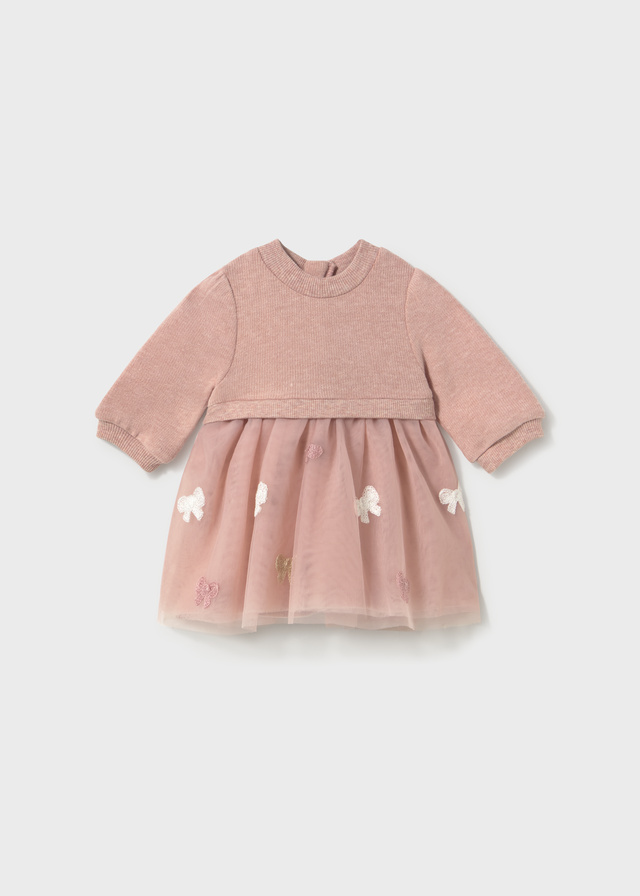 Vestido combinado tul