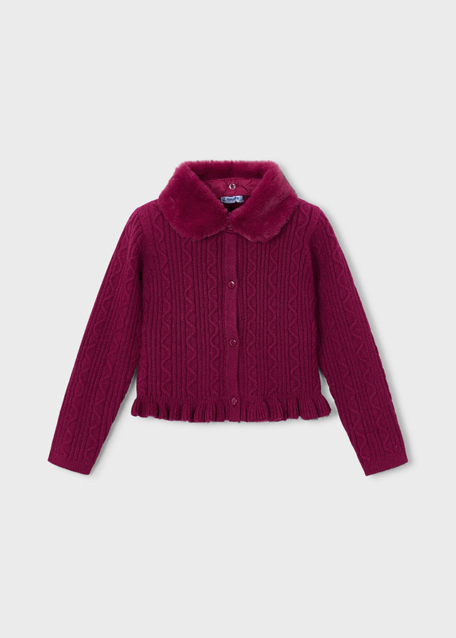 Rebeca tricot cuello pelo