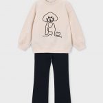 Conj. leggings felpa cordon